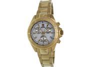 Swiss Precimax SP12186 Women s Manhattan Elite Gold Stainless Steel Swiss Chronograph Watch with Mother Of Pearl Dial