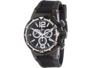 Swiss Precimax SP12035 Men s Titan Elite Black Silicone Swiss Chronograph Watch with Black Dial