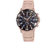 Swiss Precimax Men s Armada Pro SP13053 Rose Gold Stainless Steel Swiss Chronograph Watch with Black Dial