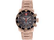 Swiss Precimax Men s Verto Pro SP13040 Rose Gold Stainless Steel Swiss Chronograph Watch with Black Dial