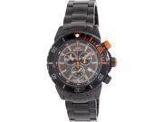 Swiss Precimax Men s Pursuit Pro SP13298 Black Stainless Steel Swiss Chronograph Watch with Grey Dial