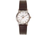 Bulova Women s 98V31 Brown Leather Quartz Watch with White Dial