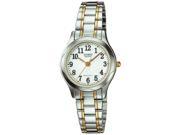 Casio Women s LTP1275SG 7B Silver Stainless Steel Quartz Watch with White Dial