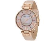 Anne Klein Women s 10 9918RGLP Rose Gold Calf Skin Quartz Watch with Mother Of Pearl Dial