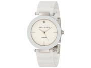 Anne Klein Women s AK 1019WTWT White Ceramic Quartz Watch with White Dial