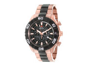 Swiss Precimax SP12055 Men s Valor Elite Rose Gold Stainless Steel Swiss Chronograph Watch with Black Dial