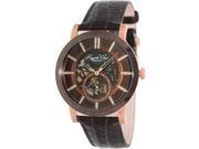 Kenneth Cole Men s Classic KC1933 Brown Leather Automatic Watch with Brown Dial