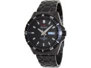 Swiss Precimax PX13203 Men s Vintage Automatic Black Stainless Steel Automatic Watch with Black Dial