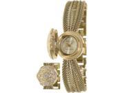 Anne Klein Women s AK 1046CHCV Gold Metal Swiss Quartz Watch with Gold Dial