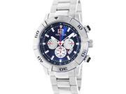 Nautica Men s Ncs 46 A36510G Silver Stainless Steel Quartz Watch with Blue Dial