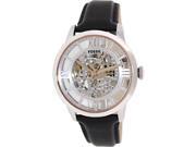 Fossil Men s Townsman ME3041 Black Leather Automatic Watch with Silver Dial