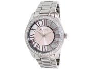 Kenneth Cole Women s KC4982 Silver Stainless Steel Quartz Watch with Pink Dial