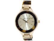 Anne Klein Women s AK 1408CHTO Multicolor Stainless Steel Analog Quartz Watch with Gold Dial