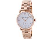 Marc By Marc Women s MBM3244 Rose Gold Stainless Steel Swiss Quartz Watch with White Dial