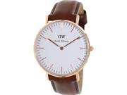 Daniel Wellington 0507DW Women s Classic St. Andrews Brown Leather Quartz Watch with White Dial