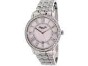 Kenneth Cole Women s KC4981 Silver Stainless Steel Quartz Watch with Pink Dial