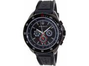 Maserati Men s Stile R8851101001 Black Silicone Analog Quartz Watch with Black Dial