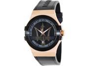 Maserati Men s Potenza R8851108002 Black Rubber Analog Quartz Watch with Black Dial