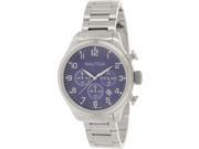 Nautica Men s Bfd 101 N17664G Silver Stainless Steel Quartz Watch with Blue Dial