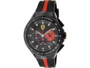 Ferrari Men s 0830023 Two Tone Rubber Quartz Watch with Black Dial