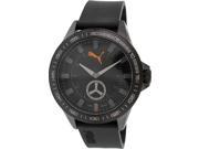 Puma Men s PU103631002 Black Silicone Analog Quartz Watch with Black Dial