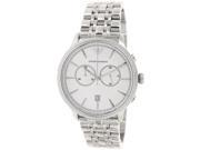 Emporio Armani Men s Classic AR1796 Silver Stainless Steel Quartz Watch with Silver Dial