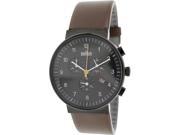 Braun Men s BN0035BKBRG Brown Leather Analog Quartz Watch