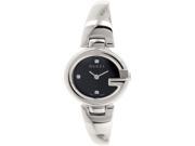 Gucci Guccissima Black Dial Stainless Steel Ladies Watch YA134505