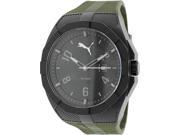 Puma Men s Iconic PU103501007 Green Silicone Analog Quartz Watch