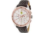 Ferrari Men s Gran Premio 0830190 Brown Leather Quartz Watch