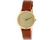 Nixon Women s Kenzi A3981425 Gold Leather Quartz Watch