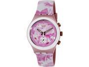 Swatch Women s Irony YCP1001 Pink Silicone Swiss Quartz Watch