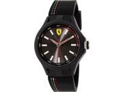 Ferrari Men s Pit Crew 0830218 Black Rubber Quartz Watch