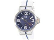 Armani Exchange Men s AX1580 Blue White Cloth Quartz Watch