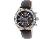 Nautica Men s NAD20503G Black Leather Quartz Watch