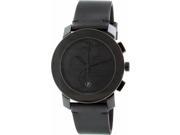 Movado Men s Bold 3600337 Black Leather Swiss Quartz Watch