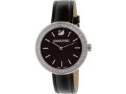 Swarovski Women s 5172176 Black Leather Swiss Quartz Watch