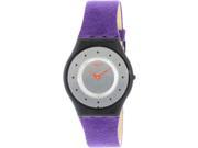 Swatch Women s Skin SFB144 Purple Leather Quartz Watch