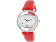 88 Rue Du Rhone Women s Double 8 87WA153510 Red Leather Swiss Quartz Watch