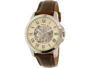 Fossil Men s Grant ME3099 Silver Leather Automatic Watch