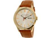 Ted Baker Men s 10023464 Brown Leather Quartz Watch