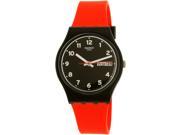 Swatch Men s Gent GB754 Red Silicone Quartz Watch