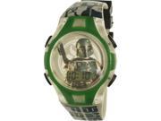 Disney Boy s Star Wars SWCKD16021FL Green Plastic Quartz Watch