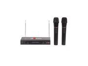 Axess Professional Dual Wireless Microphone Wireless FM Receiver Extended Signal Range 150 ft.