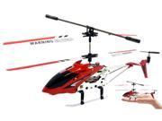 3ch Syma S107 Mini RC Remote Control Helicopter Metal Series with Gyro Red