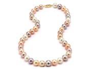 Freshwater Multicolor Pearl Necklace 7 8mm AAA Quality 20