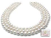 Freshwater Pearl Necklace Three Strand 7 8mm AA Quality 16