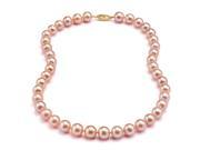 Freshwater Pink Peach Pearl Necklace 6 7mm AA Quality 20