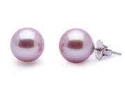 Freshwater Lavender Pearl Earrings 8mm AAA Quality 14k Gold Studs