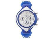 Speedo SD55162 Men s Chronograph Silver Dial Silver and Blue Rubber Strap Watch